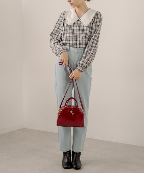 OLIVE des OLIVE(オリーブデオリーブ)の「色々カラーブラウス(シャツ/ブラウス・レディース・ブラック/ホワイト/オフホワイト・FREE)」の7枚目の写真