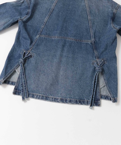 Moname（モナーム）の「Moname　HAORI（ノーカラージャケット・レディース・インディゴブルー・ONE）」の4枚目の写真