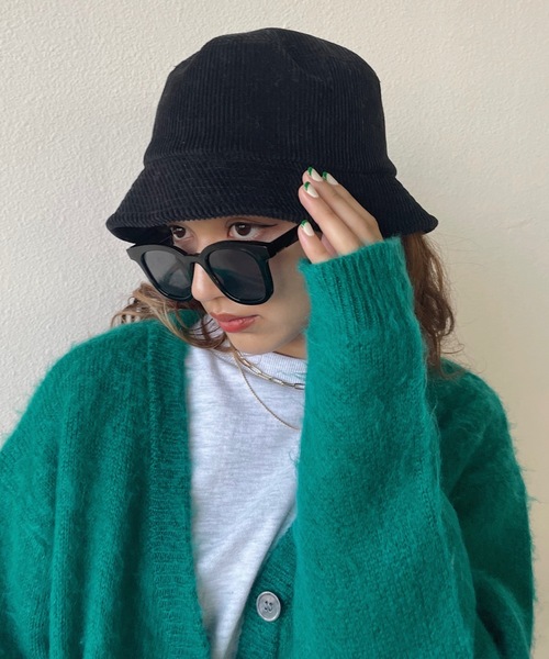 SHAGGIE（シャギー）の「コーデュロイバケットハット（ハット・レディース・ブラック/ブラウン・FREE）」の2枚目の写真