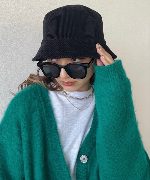 SHAGGIE（シャギー）の「コーデュロイバケットハット（ハット・レディース・ブラック/ブラウン・FREE）」の5枚目の写真
