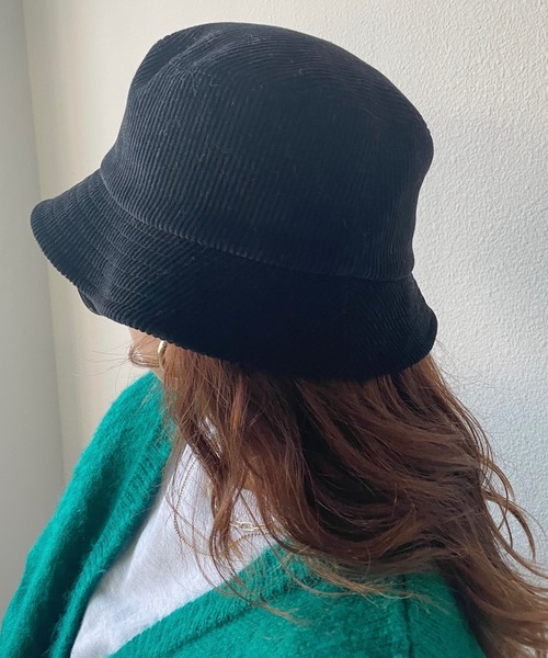 SHAGGIE（シャギー）の「コーデュロイバケットハット（ハット・レディース・ブラック/ブラウン・FREE）」の13枚目の写真