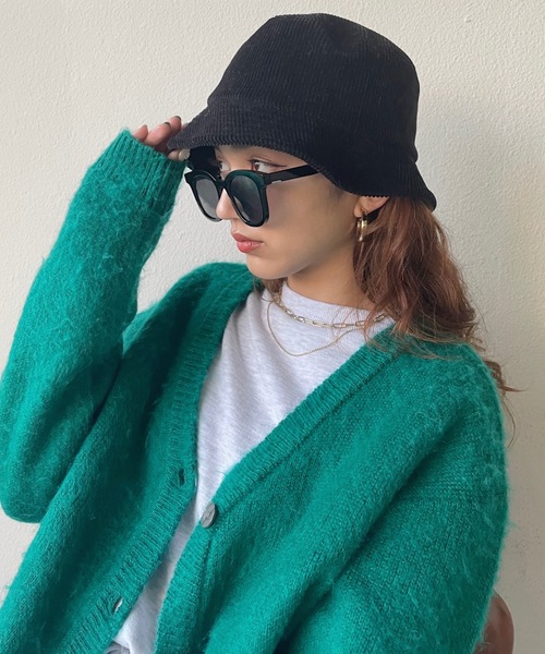 SHAGGIE（シャギー）の「コーデュロイバケットハット（ハット・レディース・ブラック/ブラウン・FREE）」の9枚目の写真