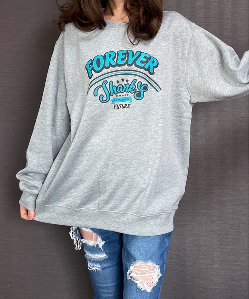 GGD（ジージーディー）の「あったか裏起毛プリントロゴトレーナー（スウェット・レディース・ブラック系1/ネイビー系/ブラック/レッド/グレー/グリーン系1/ネイビー/グレー系/ブラック系/グレー系1/ブラック系2/ブルー系/グリーン/グリーン系/ホワイト/ブルー/ブラック系3/レッド系/ブルー系1/ブルー系2/グレー系3/ブラック系4/グレー系2/グリーン系2/ブルー系5/レッド系1/レッド系2/ブルー系3/ブルー系4/グリーン系3/ブラック系5/ブラック系6/ブラック系7/グレー系4/グレー系5/グレー系6・L/LL/M）」の13枚目の写真