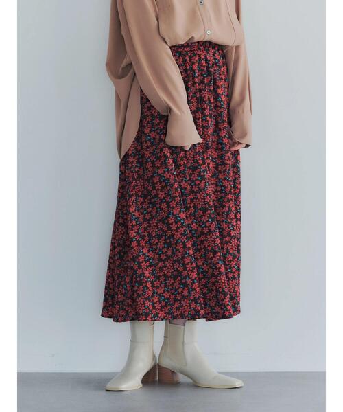 Editt by YECCA VECCA（エディットバイイェッカヴェッカ）の「ヴィンテージフラワー柄スカート＊（スカート・レディース・レッド/ブルー・FREE）」の19枚目の写真