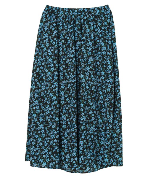 Editt by YECCA VECCA（エディットバイイェッカヴェッカ）の「ヴィンテージフラワー柄スカート＊（スカート・レディース・レッド/ブルー・FREE）」の4枚目の写真