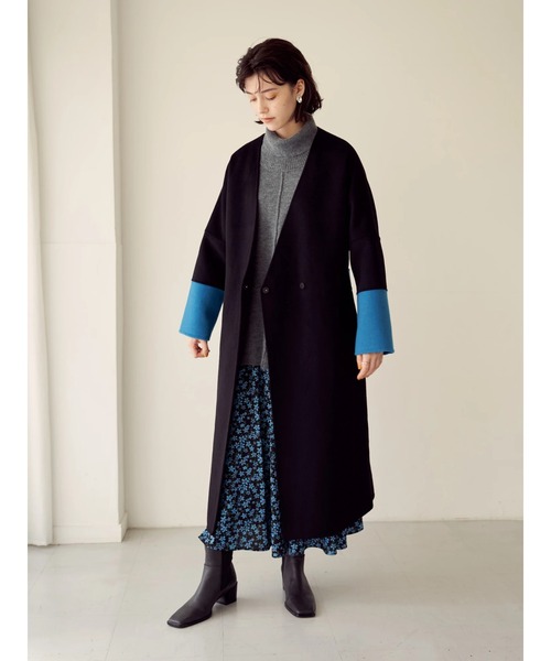 Editt by YECCA VECCA（エディットバイイェッカヴェッカ）の「ヴィンテージフラワー柄スカート＊（スカート・レディース・レッド/ブルー・FREE）」の5枚目の写真