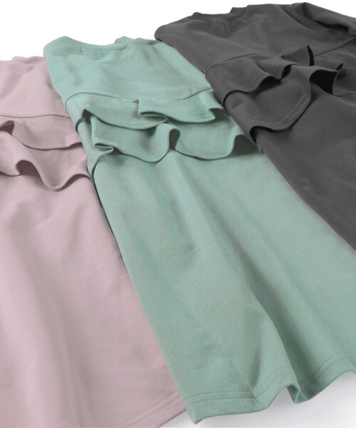 BRANSHES（ブランシェス）の「【WEB限定】バック2段フリル長袖ワンピース（ワンピース・キッズ・チャコールグレー/ピンク/ライトグリーン・120/140/130/150/110/100）」の22枚目の写真