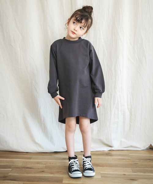 BRANSHES（ブランシェス）の「【WEB限定】バック2段フリル長袖ワンピース（ワンピース・キッズ・チャコールグレー/ピンク/ライトグリーン・120/140/130/150/110/100）」の10枚目の写真