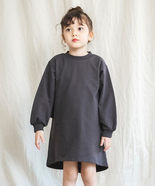 BRANSHES（ブランシェス）の「【WEB限定】バック2段フリル長袖ワンピース（ワンピース・キッズ・チャコールグレー/ピンク/ライトグリーン・120/140/130/150/110/100）」の7枚目の写真