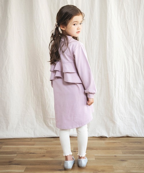 BRANSHES（ブランシェス）の「【WEB限定】バック2段フリル長袖ワンピース（ワンピース・キッズ・チャコールグレー/ピンク/ライトグリーン・120/140/130/150/110/100）」の17枚目の写真