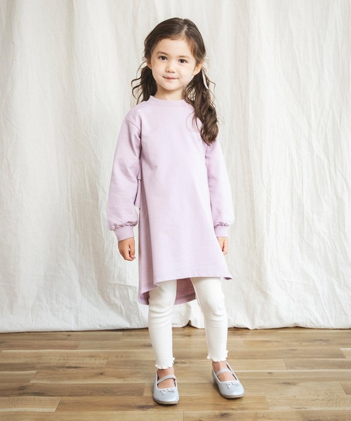 BRANSHES（ブランシェス）の「【WEB限定】バック2段フリル長袖ワンピース（ワンピース・キッズ・チャコールグレー/ピンク/ライトグリーン・120/140/130/150/110/100）」の18枚目の写真