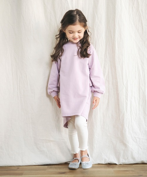 BRANSHES（ブランシェス）の「【WEB限定】バック2段フリル長袖ワンピース（ワンピース・キッズ・チャコールグレー/ピンク/ライトグリーン・120/140/130/150/110/100）」の19枚目の写真