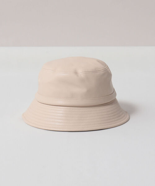 fredy repit(フレディレピ)の「【Finissage/フィニサージュ】フェイクレザーバケットハット(ハット・レディース・ブラック/キナリ・FREE)」の2枚目の写真