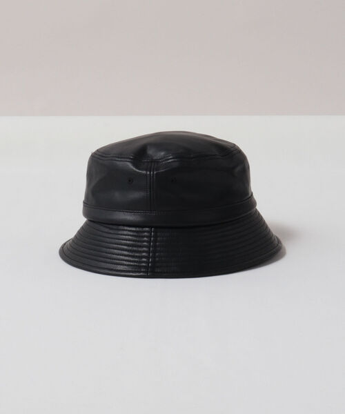 fredy repit(フレディレピ)の「【Finissage/フィニサージュ】フェイクレザーバケットハット(ハット・レディース・ブラック/キナリ・FREE)」の5枚目の写真