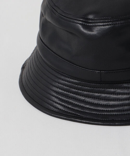 fredy repit(フレディレピ)の「【Finissage/フィニサージュ】フェイクレザーバケットハット(ハット・レディース・ブラック/キナリ・FREE)」の7枚目の写真