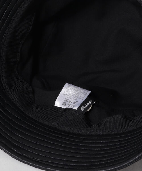 fredy repit(フレディレピ)の「【Finissage/フィニサージュ】フェイクレザーバケットハット(ハット・レディース・ブラック/キナリ・FREE)」の6枚目の写真
