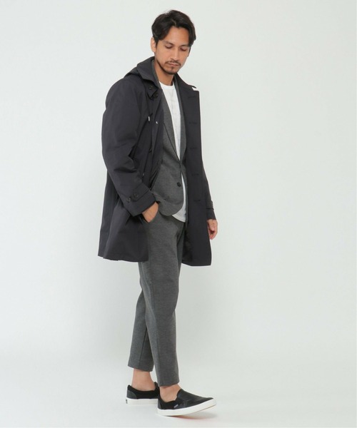 ikka(イッカ)の「CORDURA(R) フードステンコート(トレンチコート・メンズ・ブラック/ベージュ・XL/M/L/S)」の3枚目の写真