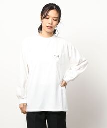ehka sopo | 無地／ボーダーポケット刺繍ロンT(Tシャツ/カットソー)