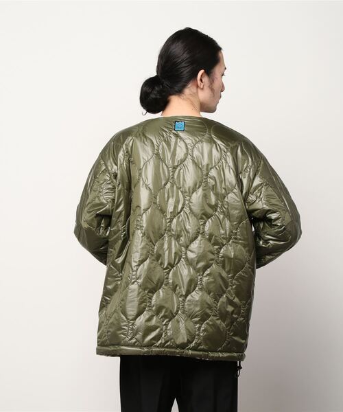 SUNNY  SPORTS（サニースポーツ）の「SUNNY SPORTS/サニースポーツ REVERSIBLE QUILT JACKET（ノーカラージャケット・メンズ・ブラウン/ベージュ・LARGE/MEDIUM）」の6枚目の写真