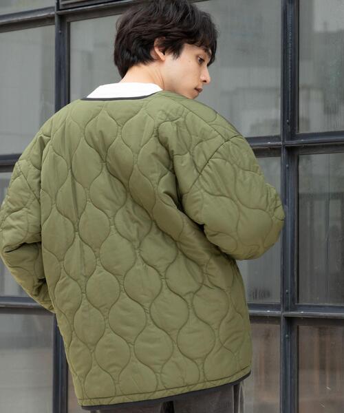 coen（コーエン）の「FreeSpeech(フリースピーチ)別注リバーシブルジップVネックカーディガン（カーディガン/ボレロ・メンズ・ブラック/オリーブ・SMALL/MEDIUM/LARGE/X-LARGE）」の9枚目の写真