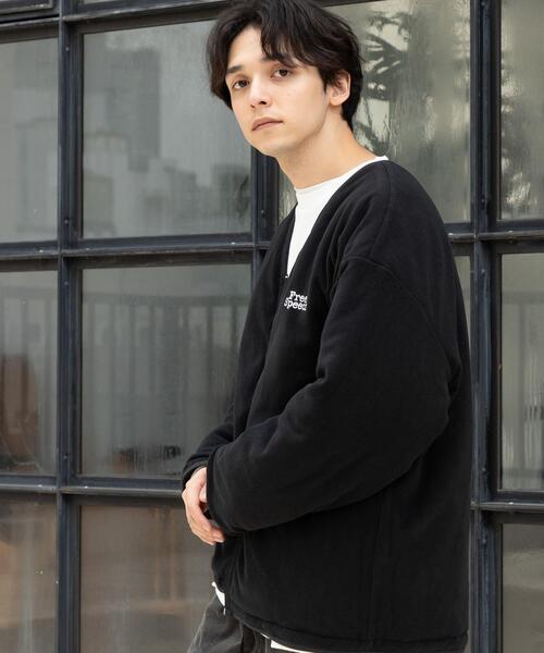 coen（コーエン）の「FreeSpeech(フリースピーチ)別注リバーシブルジップVネックカーディガン（カーディガン/ボレロ・メンズ・ブラック/オリーブ・SMALL/MEDIUM/LARGE/X-LARGE）」の12枚目の写真