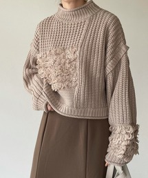 y/m by misato | 編地切り替えショート丈ニットトップス(ニット/セーター)