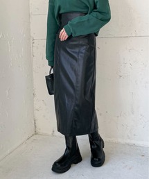 EPIMI E'PIMMY | フェイクレザーカマーバンドナロースカート(スカート)