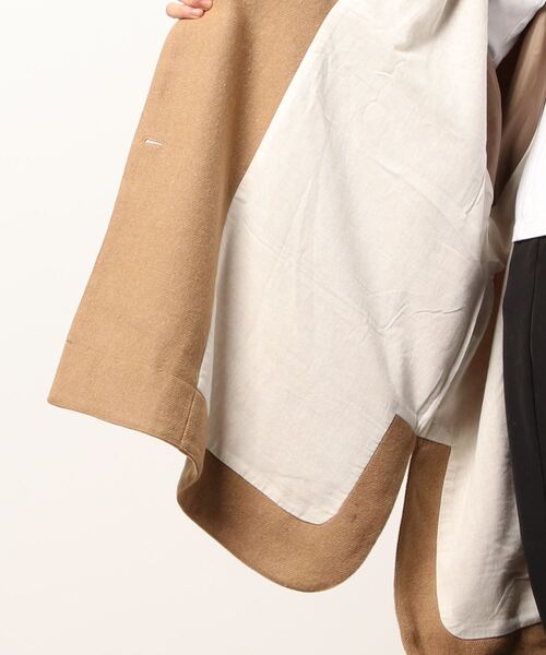 Samansa Mos2（サマンサ モスモス）の「ポンチョコート（ポンチョ・レディース・キナリ/オレンジ/ブラウン/グレー・ﾌﾘ-）」の5枚目の写真