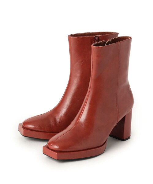 ESPERANZA（エスペランサ）の「スクエアストームラウンドショートブーツ（ブーツ・レディース・ブラック/アイボリー/ブラウン系・LL/S/M/L）」の3枚目の写真