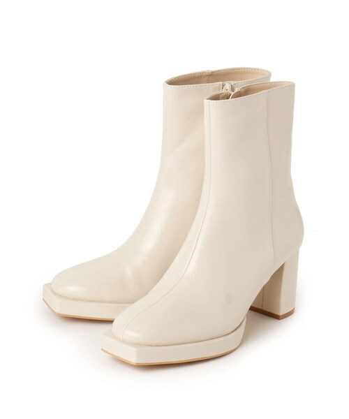 ESPERANZA（エスペランサ）の「スクエアストームラウンドショートブーツ（ブーツ・レディース・ブラック/アイボリー/ブラウン系・LL/S/M/L）」の9枚目の写真