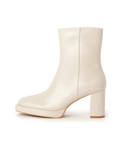 ESPERANZA（エスペランサ）の「スクエアストームラウンドショートブーツ（ブーツ・レディース・ブラック/アイボリー/ブラウン系・LL/S/M/L）」の7枚目の写真