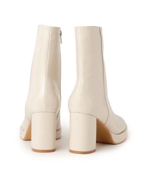 ESPERANZA（エスペランサ）の「スクエアストームラウンドショートブーツ（ブーツ・レディース・ブラック/アイボリー/ブラウン系・LL/S/M/L）」の8枚目の写真