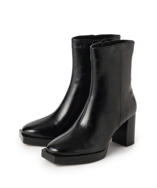 ESPERANZA（エスペランサ）の「スクエアストームラウンドショートブーツ（ブーツ・レディース・ブラック/アイボリー/ブラウン系・LL/S/M/L）」の13枚目の写真