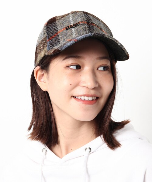 HARRIS TWEED（ハリスツイード）の「◆Harris Tweed ハリス ツィード ロゴ刺繍 ローキャップ（キャップ・レディース・グレー/ブラック/ブラウン系/ベージュ・99）」の4枚目の写真