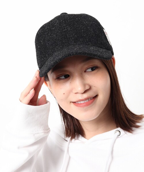 HARRIS TWEED（ハリスツイード）の「◆Harris Tweed ハリス ツィード ロゴ刺繍 ローキャップ（キャップ・レディース・グレー/ブラック/ブラウン系/ベージュ・99）」の2枚目の写真