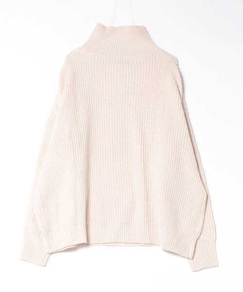 VIBGYOR(ヴィブジョー)の「【豊富なカラー展開】5GG畦編みハイネックニット(BL)(ニット/セーター・メンズ・ブラック/ベージュ/グリーン・FREE)」の9枚目の写真
