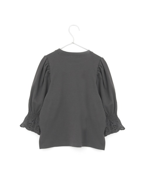 MAKE YOUR DAY(メイクユアデイ)の「袖レース無地長袖Tシャツ■80~140cm(Tシャツ/カットソー・キッズ・オフホワイト/チャコールグレー/ベージュ・90/80/110/100/130/140/120)」の11枚目の写真