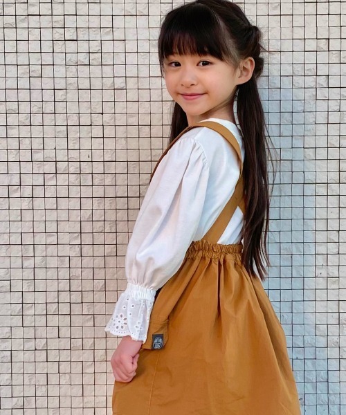 MAKE YOUR DAY(メイクユアデイ)の「袖レース無地長袖Tシャツ■80~140cm(Tシャツ/カットソー・キッズ・オフホワイト/チャコールグレー/ベージュ・90/80/110/100/130/140/120)」の19枚目の写真