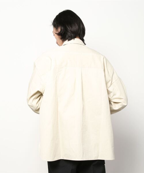 APPLEBUM(アップルバム)の「Oversize Shirt Jacket(シャツ/ブラウス・メンズ・ベージュ/グリーン/ネイビー・MEDIUM/LARGE/X-LARGE)」の4枚目の写真