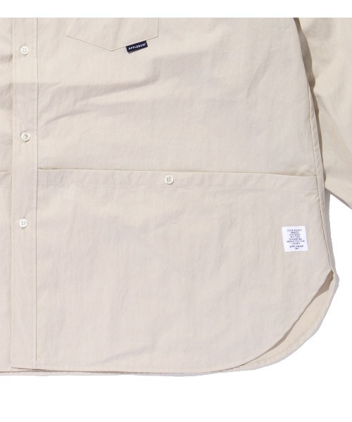 APPLEBUM(アップルバム)の「Oversize Shirt Jacket(シャツ/ブラウス・メンズ・ベージュ/グリーン/ネイビー・MEDIUM/LARGE/X-LARGE)」の7枚目の写真