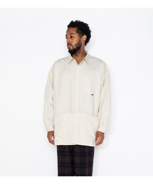 APPLEBUM(アップルバム)の「Oversize Shirt Jacket(シャツ/ブラウス・メンズ・ベージュ/グリーン/ネイビー・MEDIUM/LARGE/X-LARGE)」の12枚目の写真