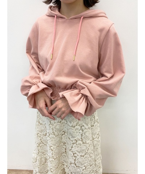 Areeam(アリーム)の「シャーリングフリルパーカー(パーカー・レディース・ピンク/ブルー/アイボリー・FREE)」の14枚目の写真