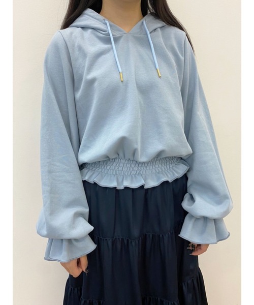 Areeam（アリーム）の「シャーリングフリルパーカー（パーカー）」 - WEAR