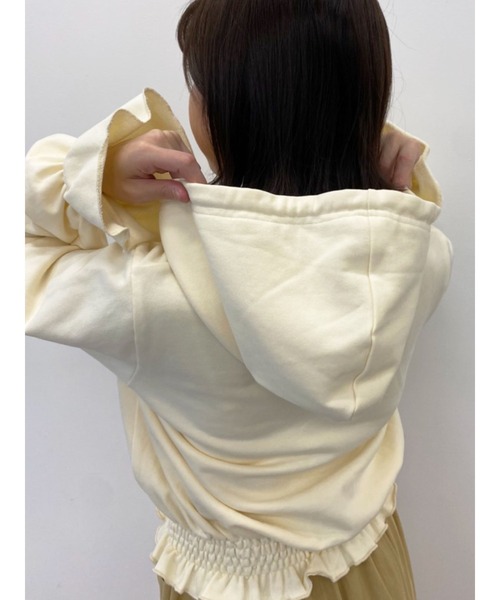 riri 新品タグ付 Areeam アリーム ペプラム フリルパーカー Areeam（アリーム）の「わたしを見つけるフリルパーカー