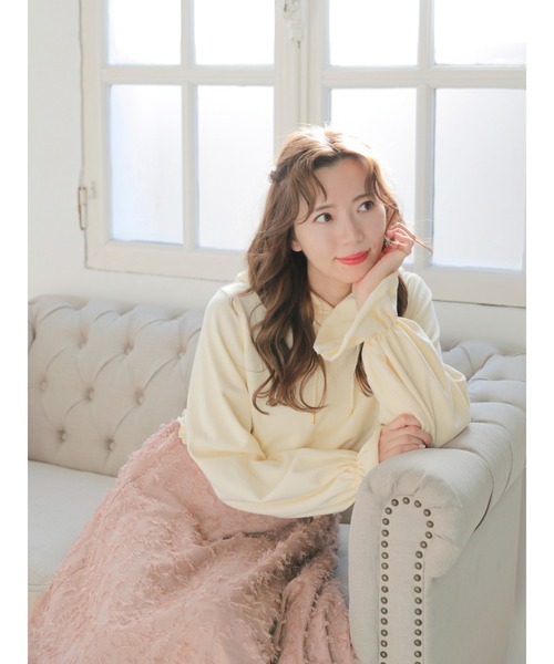 Areeam(アリーム)の「シャーリングフリルパーカー(パーカー・レディース・ピンク/ブルー/アイボリー・FREE)」の19枚目の写真