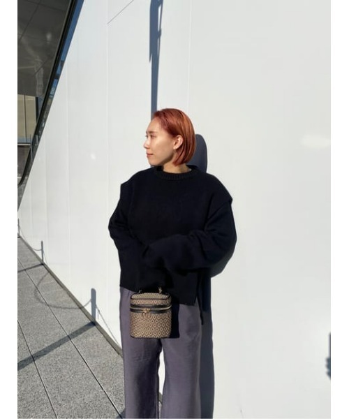 MOUSSY（マウジー）の「LAYERED RIB セーター（ニット/セーター・レディース・ライトベージュ/ブラック/ブルー・FREE）」の4枚目の写真