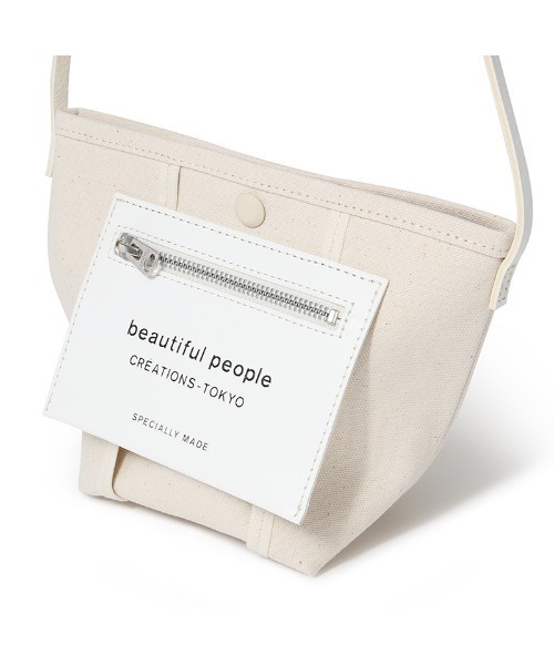 beautiful people（ビューティフルピープル）の「beautiful people lining logo pocket mini shoulder bag 7225611967（ショルダーバッグ・レディース・バーガンディー/グレー/ブラック/オフホワイト/ブルー・FREE）」の8枚目の写真