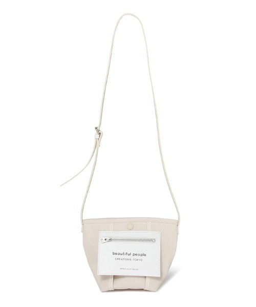 beautiful people（ビューティフルピープル）の「beautiful people lining logo pocket mini shoulder bag 7225611967（ショルダーバッグ・レディース・バーガンディー/グレー/ブラック/オフホワイト/ブルー・FREE）」の12枚目の写真