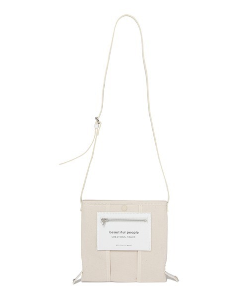 beautiful people（ビューティフルピープル）の「beautiful people lining logo pocket mini shoulder bag 7225611967（ショルダーバッグ・レディース・バーガンディー/グレー/ブラック/オフホワイト/ブルー・FREE）」の11枚目の写真