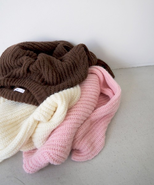 CANAL JEAN(キャナルジーン)の「via j(ヴィアジェイ) アルパカ混あぜクルーネックニット(ニット/セーター・レディース・ホワイト/ブラウン/ピンク・ONE SIZE)」の14枚目の写真